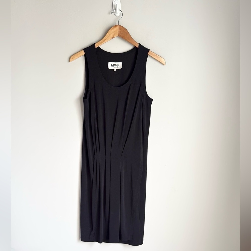 maison martin margiela 6 mmm pleated mini dress black Small